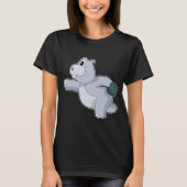 Hippo Bowling Bowling Ball T-Shirt (Vorderseite)