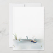 Hippo Boy Baby Dusche Einladung (Rückseite)