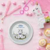 Hippo Boy Baby Dusche Pappteller (Party)