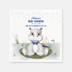 Hippo Boy Baby Dusche Serviette