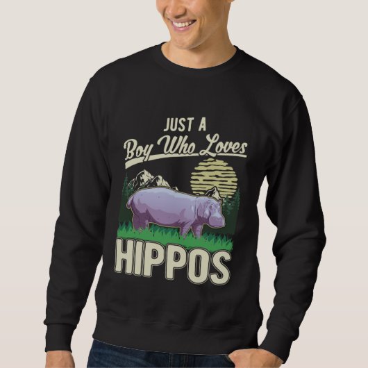 Hippo Boy Hippopotamus Hippo  1 Sweatshirt (Vorderseite)