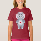 Hippo Bride Envelope Wedding T-Shirt (Vorderseite)