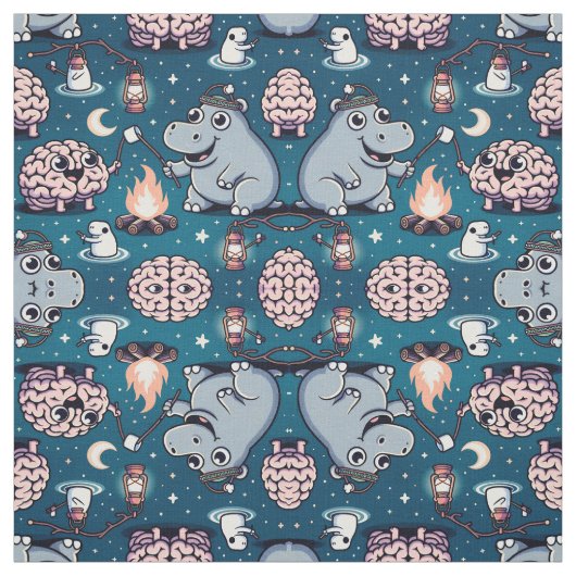 Hippo Camp Us Stoff (Muster)