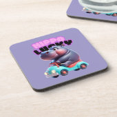 Hippo Charm Plastic Untersetzer (Linke Seite)