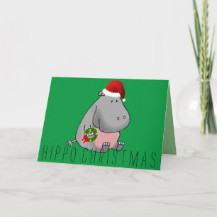 Hippo Christmas Feiertagskarte