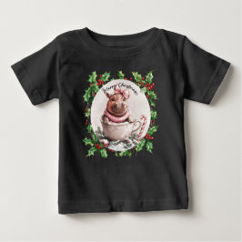 Hippo Christmas Themed für Tierliebhaber Baby T-shirt