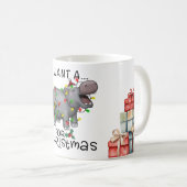 Hippo Christmas Themed für Tierliebhaber Kaffeetasse (VorderseiteRechts)
