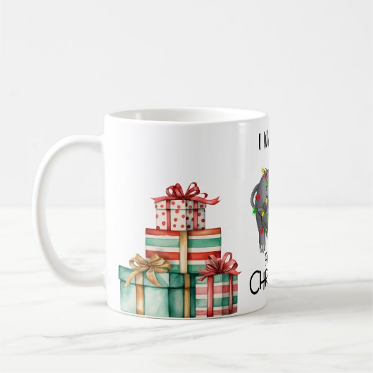 Hippo Christmas Themed für Tierliebhaber Kaffeetasse (Links)