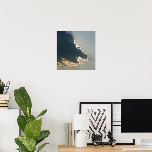 Hippo Cloud Canvas Print Poster (Heimbüro)