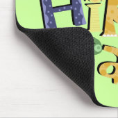 Hippo Crazee (in hellen Farben) Mousepad (Ecke)