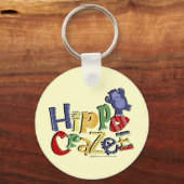Hippo Crazee (in hellen Farben) Schlüsselanhänger (Vorderseite)