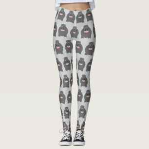 Hippo Design Wähle Hintergrundfarbe Leggings