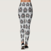 Hippo Design You Choose Background Colour Leggings (Rückseite)