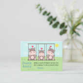 Hippo Diaper Raffles Tickets (Stehend Vorderseite)