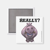 Hippo Diet Erinnerung Magnet (Vorderseite/Rückseite)