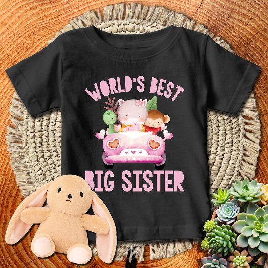 Hippo, Dino, Affe | Die beste große Schwester der Baby T-shirt
