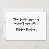 Hippo Easter Feiertagskarte (Rückseite)