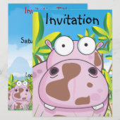 Hippo Einladung (Vorne/Hinten)