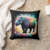 Hippo-Farb-Splash, Kissen (Decke)