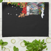 Hippo Fiona Christmas Tree Hippopotamus Geschirrtuch (Gefaltet)