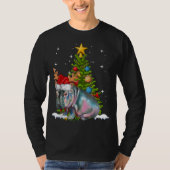 Hippo Fiona Christmas Tree Hippopotamus T-Shirt (Vorderseite)