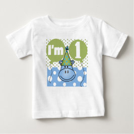 Hippo First Geburtstag Baby T-shirt