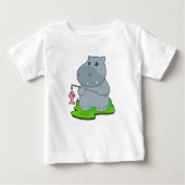 Hippo Fisher Fish Baby T-shirt (Vorderseite)