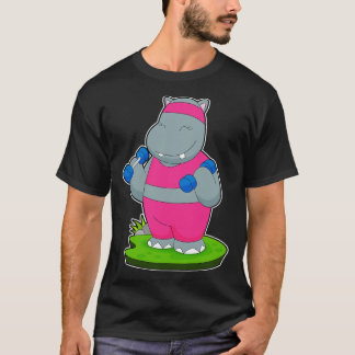 Hippo Fitness Dumbells T-Shirt