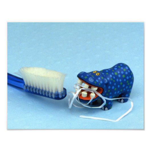 Hippo Floss Foto Print (Vorne)