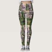 Hippo Foto Collage Ladys Full Print Legging. Leggings (Vorderseite)