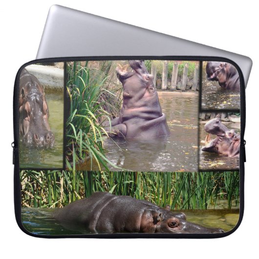 Hippo-FotoCollage, Laptopschutzhülle (Vorderseite)