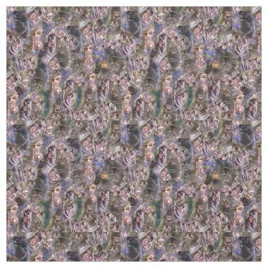 Hippo-FotoCollage, Stoff (Muster)