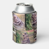 Hippo FotoCollage, Stubby Holder Dosenkühler (Kanne Rückseite)