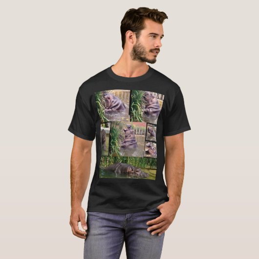 Hippo-FotoCollage, T-Shirt (Vorne ganz)