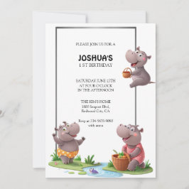 Hippo Fun Scene Einladung