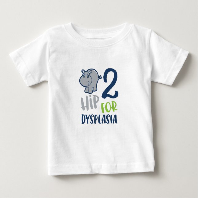 Hippo für Angesagte Dysplasie Baby T-shirt (Vorderseite)