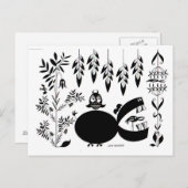 Hippo-Gähnen Postkarte (Vorne/Hinten)