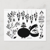 Hippo-Gähnen Postkarte (Vorderseite)