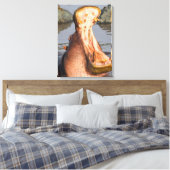 Hippo-Gähnen, Tansania Leinwanddruck (Insitu (Schlafzimmer))