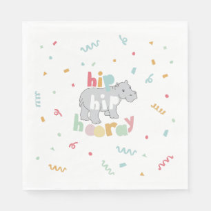 Hippo Geburtstagsparty Hippo Hippopotamus Party Serviette
