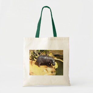 Hippo genießt die Frühlingssonne Tragetasche