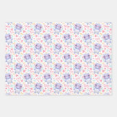 Hippo Giraffe Pig Liebe Wrapping Paper Set 3 Geschenkpapier Set (Vorderseite 3)