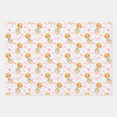 Hippo Giraffe Pig Liebe Wrapping Paper Set 3 Geschenkpapier Set (Vorderseite 2)