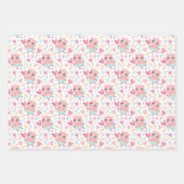 Hippo Giraffe Pig Liebe Wrapping Paper Set 3 Geschenkpapier Set (Vorderseite)