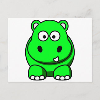 Hippo Green Postkarte