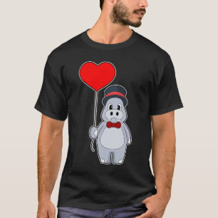 Hippo Groom Balloon Wedding T-Shirt
