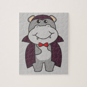 Hippo Halloween Niedlich Devil Vampire Kostüm Jigs Puzzle