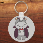 Hippo Halloween Niedlich Devil Vampire Kostüm Keyc Schlüsselanhänger (Vorderseite)