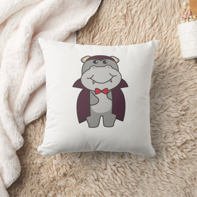 Hippo Halloween Niedlich Devil Vampire-Kostüm Kissen (Decke)