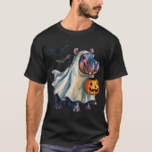 Hippo Halloween Pumpkin Hippopotamus Kostümmädchen T-Shirt (Vorderseite)